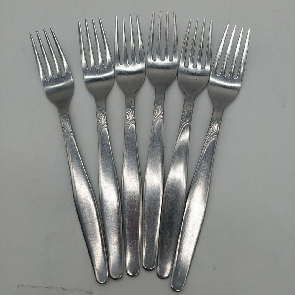 Rostfrei Remanit Dinner Forks 7.25" Lot Of 6